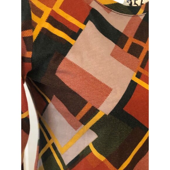 LOGO by Lori Goldstein Women's Long Sleeve Blouse Multicolor Fall Plaid Sz XS - Picture 7 of 16